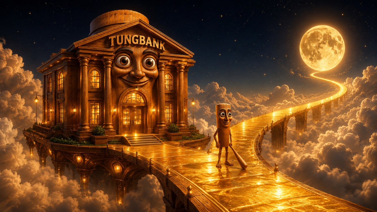 $TUNGBANK โ the wooden bank at night